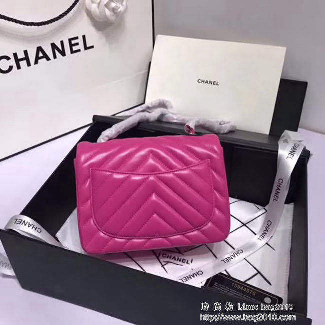 香奈兒CHANEL 升級版V線1115進口小羊皮全新經典單肩斜挎鏈條包 DSC1513